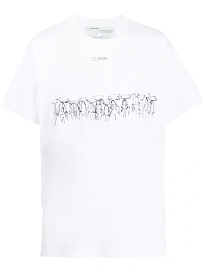 Shop Off-white Futura Atoms Print T-shirt In White