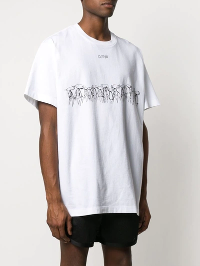 Shop Off-white Futura Atoms Print T-shirt In White