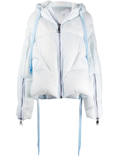 Shop Khrisjoy Oversized Puffer Jacket In Blue