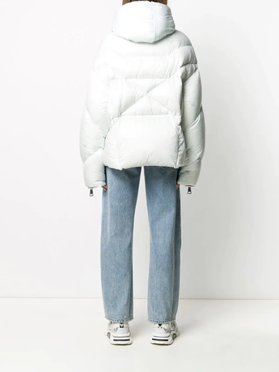 Shop Khrisjoy Oversized Puffer Jacket In Blue