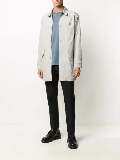Shop A-cold-wall* Singe-breasted Trench Coat In Grey
