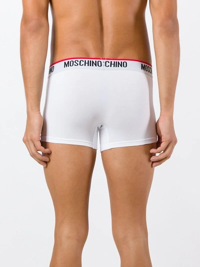Shop Moschino Two-pack Logo Briefs In White