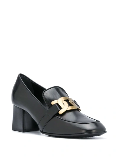 Shop Tod's Kate Chain-link Pumps In Black