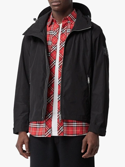 Shop Burberry Packaway Hood Shape-memory Taffeta Jacket In Black