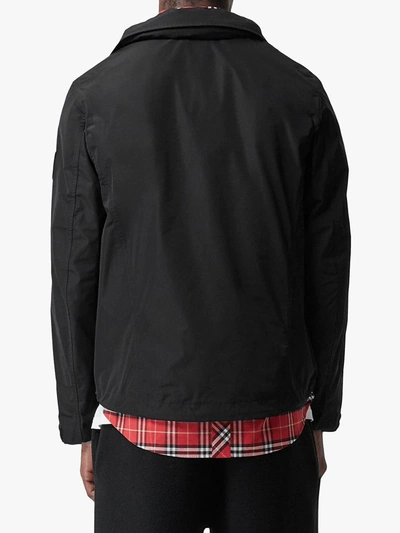 Shop Burberry Packaway Hood Shape-memory Taffeta Jacket In Black