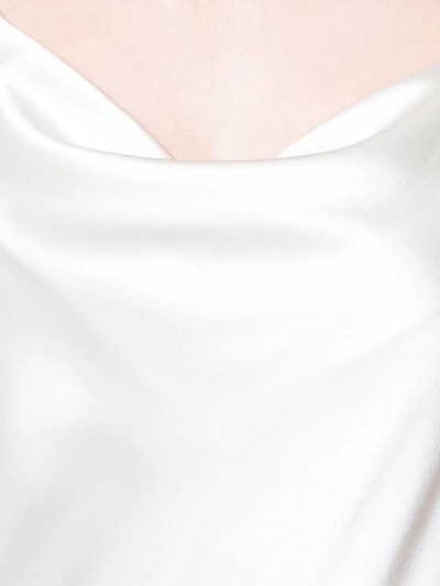 Shop Fleur Du Mal Cowl Neck Slip Dress In White