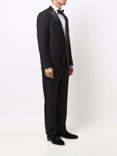 Shop Giorgio Armani Two-piece Silk Suit In Schwarz