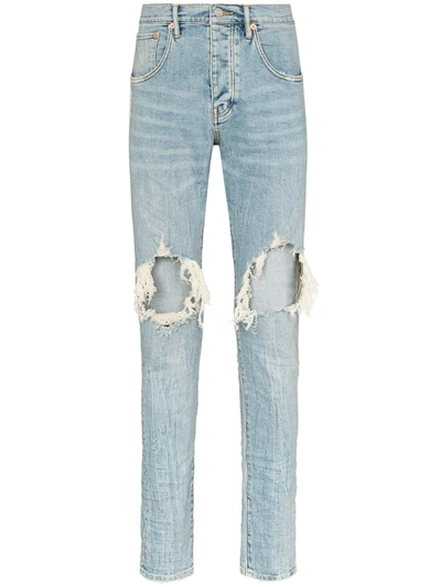 Purple Brand Repair Distressed Skinny Jeans - Farfetch