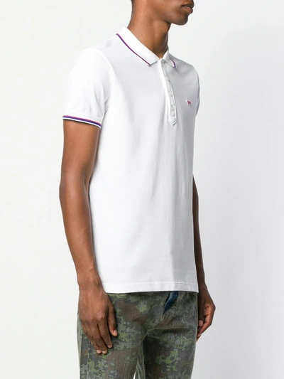 Shop Diesel T-randy-new Polo Shirt In White