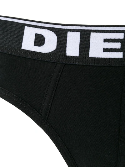 Shop Diesel Logo Briefs In Black