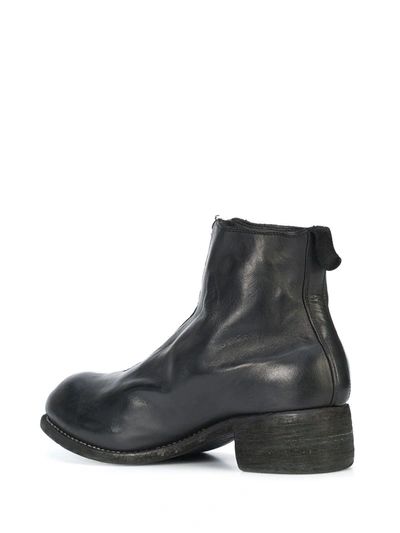 Shop Guidi Zipped Ankle Boots In Black