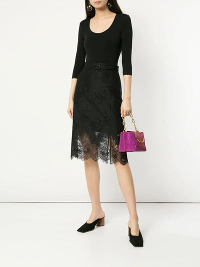 Wolford Cropped Sleeve Body In Black