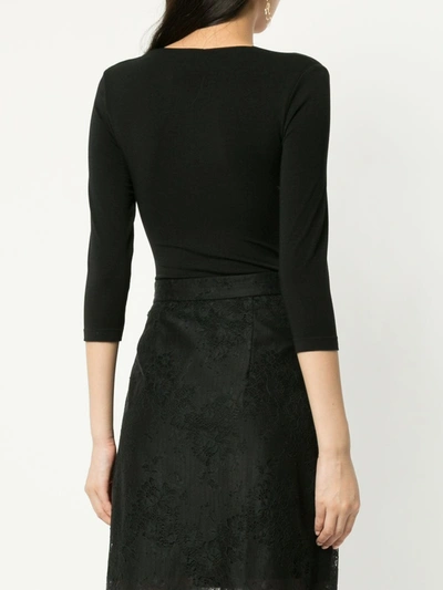 Wolford Cropped Sleeve Body In Black