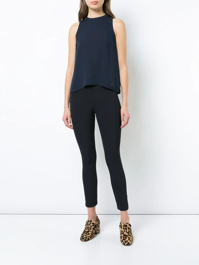zip back cropped trousers