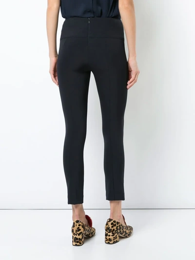 Veronica Beard Back Zip Scuba Pants In Blue