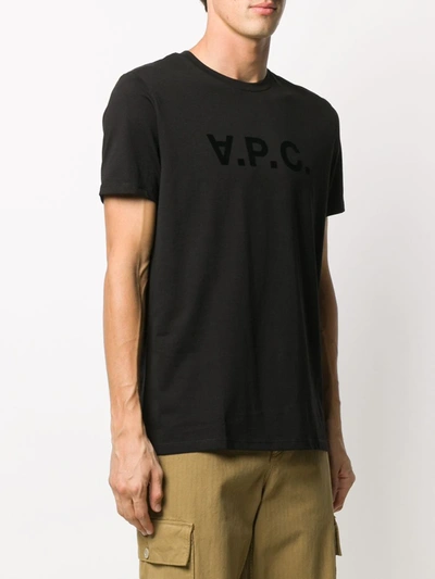 Shop Apc Logo Print T-shirt In Black