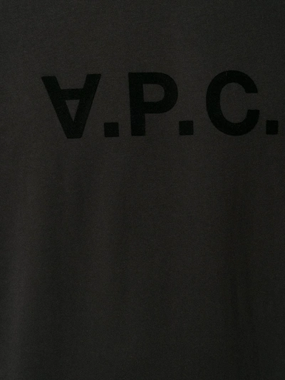 Shop Apc Logo Print T-shirt In Black