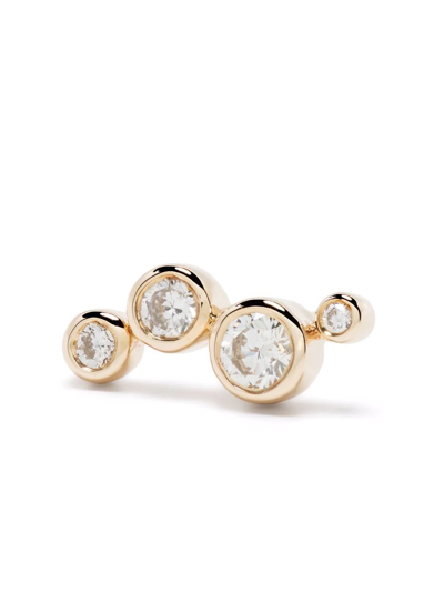 Shop Maria Black 14kt Yellow Gold Hepburn Diamond Stud Earring In 金色