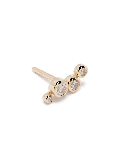 Shop Maria Black 14kt Yellow Gold Hepburn Diamond Stud Earring In 金色