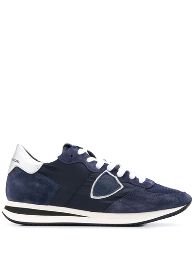 Shop Philippe Model Paris Trpx Basic Sneakers In Blue