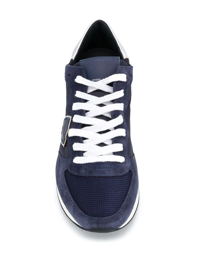Shop Philippe Model Paris Trpx Basic Sneakers In Blue