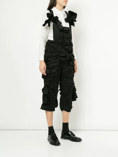 Pre-owned Comme Des Garçons Ruffle Bow Embellished Jumpsuit In Black
