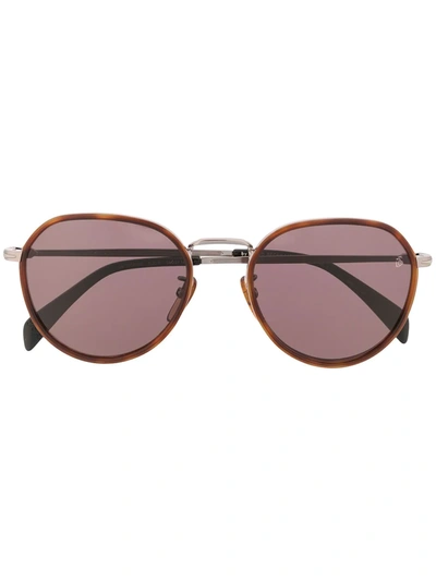 Shop David Beckham Eyewear 1010/g/s Round Frame Sunglasses In Brown