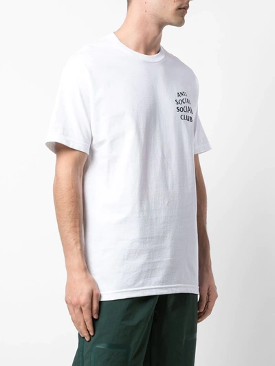 Shop Anti Social Social Club Logo Print T-shirt In White