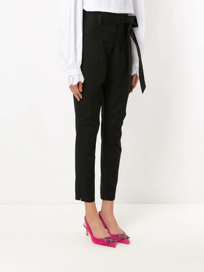 Shop Martha Medeiros Skinny Trousers In Black
