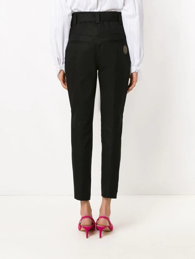 Shop Martha Medeiros Skinny Trousers In Black