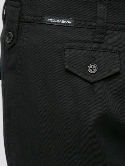 Shop Dolce & Gabbana Multi-pocket Tapered Trousers In Black