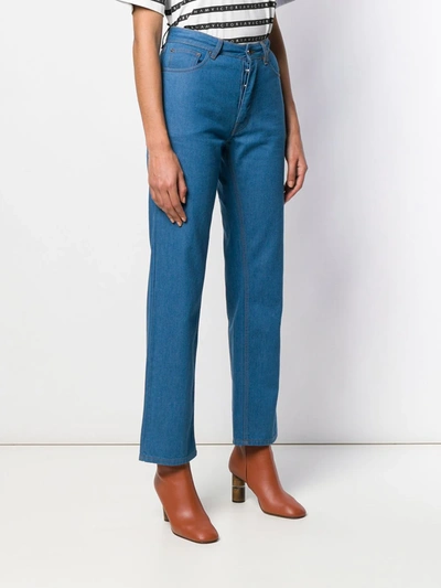 Shop Victoria Victoria Beckham Arizona Cropped Jeans In Blue