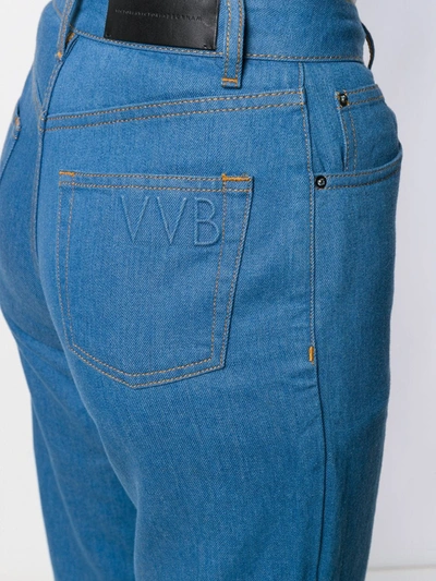 Shop Victoria Victoria Beckham Arizona Cropped Jeans In Blue