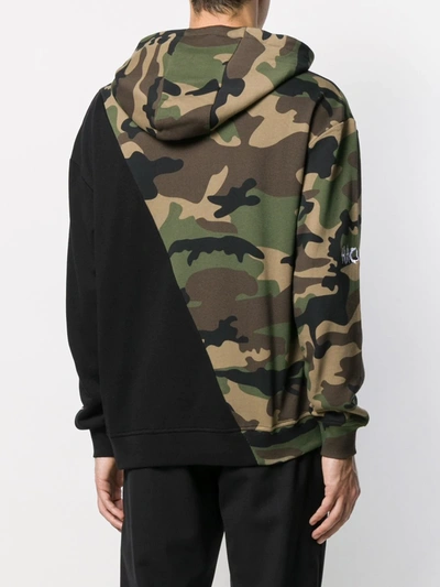 Shop Haculla Printed Cotton Hoodie In Black