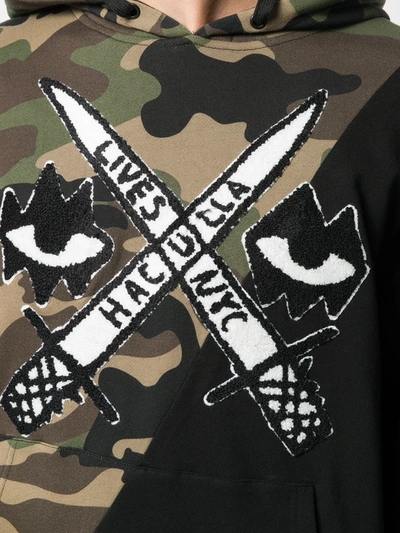 Haculla Printed Cotton Hoodie In Black
