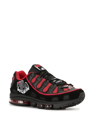 Shop Msgm X Fila Silva Sneakers In Black