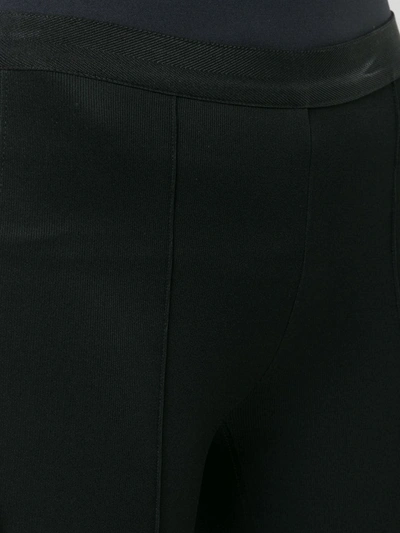 Helmut Lang Cropped Stretch-jersey Flared Pants In Black
