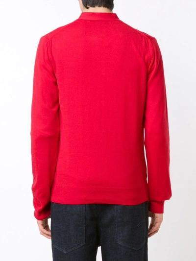 Comme Des Garçons Play Mini Heart Cardigan In Red