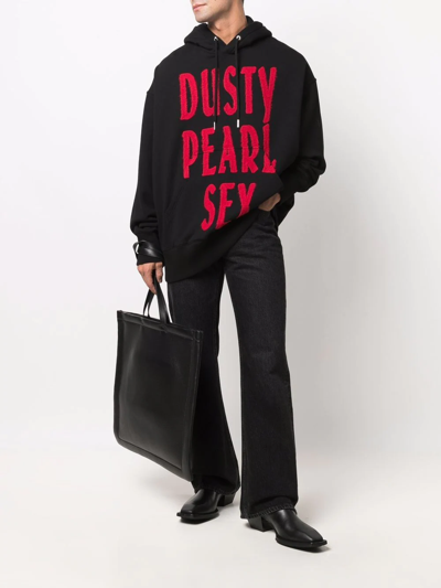 Givenchy Slogan-print Hoodie In Schwarz