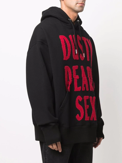 Shop Givenchy Slogan-print Hoodie In Schwarz