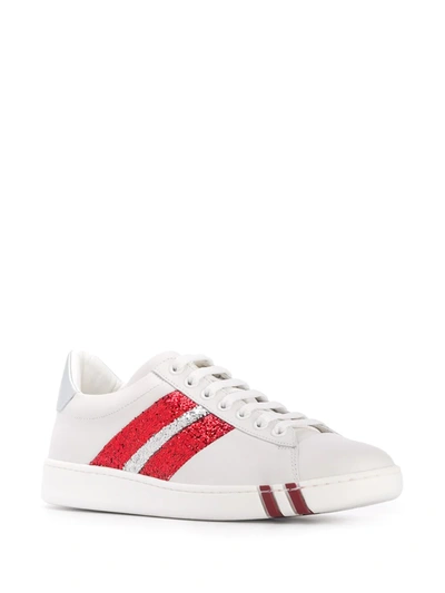 Shop Bally Wiolina Sneakers In White