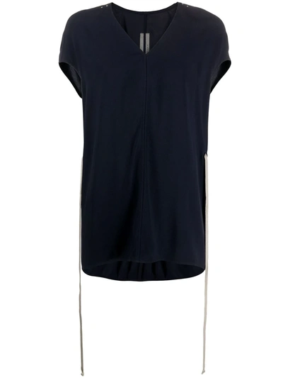 Shop Rick Owens Gathered Waist Tunic In Blue