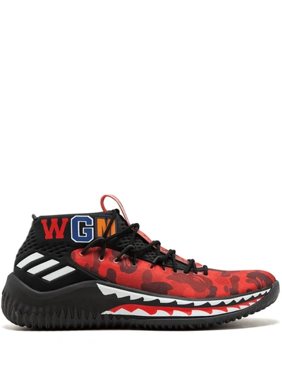 Adidas Originals Dame4 Bape Sneakers In Red | ModeSens