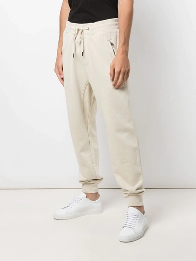 Ksubi Drawstring-waist Cotton Track Trousers In 中性色