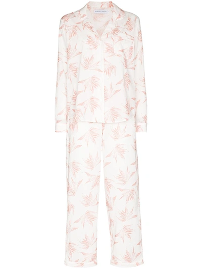 Shop Desmond & Dempsey Deia Cotton Pyjama Set In White