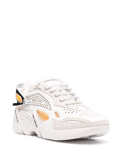 Shop Raf Simons Cylon Low-top Sneakers In 白色