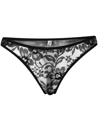 Shop Gilda & Pearl Knightsbridge Thong In Black