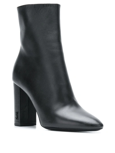 Shop Saint Laurent Lou 95 Ankle Boots In Black