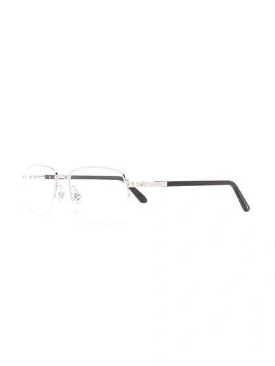 Shop Cartier Santos De  Glasses In Black