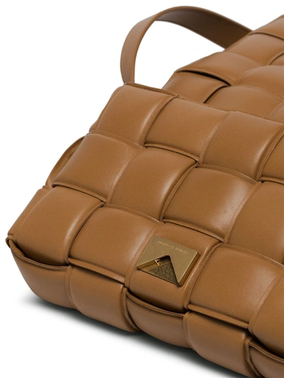 Shop Bottega Veneta Cassette Padded Crossbody Bag In Brown